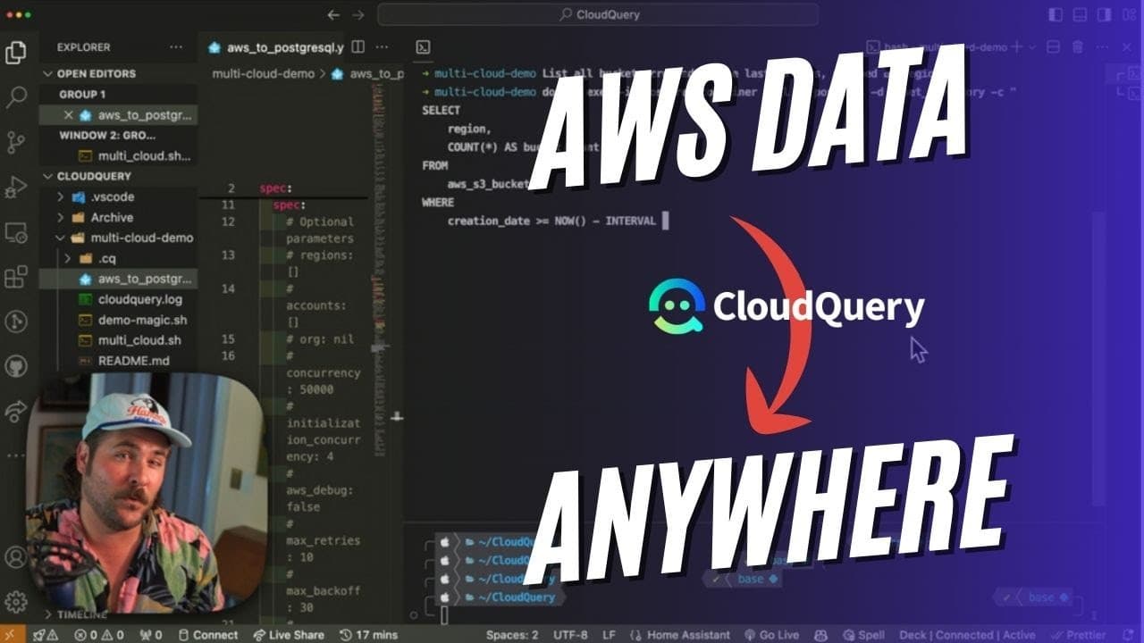 Live Coding: Building a Multi-Cloud Asset Inventory with AWS & GCP using CloudQuery and Postgres YouTube Video